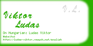 viktor ludas business card